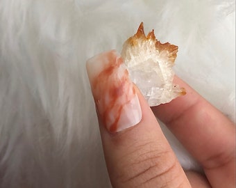 Want Dat Smoke in Chestnut (Marble/Swirl Press-on Nails)