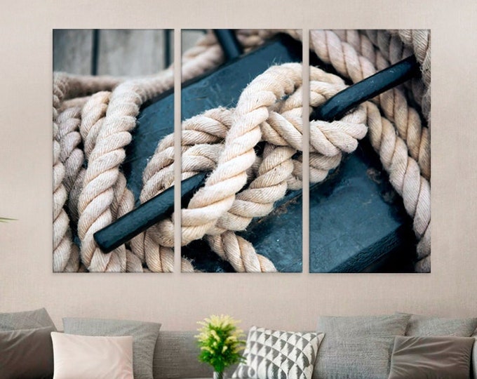 Sailor Knot Nautical Wall art, Nautical Knots, Rope From Yacht, Beach Decor, Nautical photography, Gift for Men Beach house decor