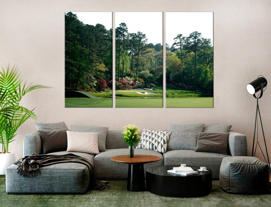 Masters Golf Wall Art Golden Bell Golf Course Golfing Course at Augusta