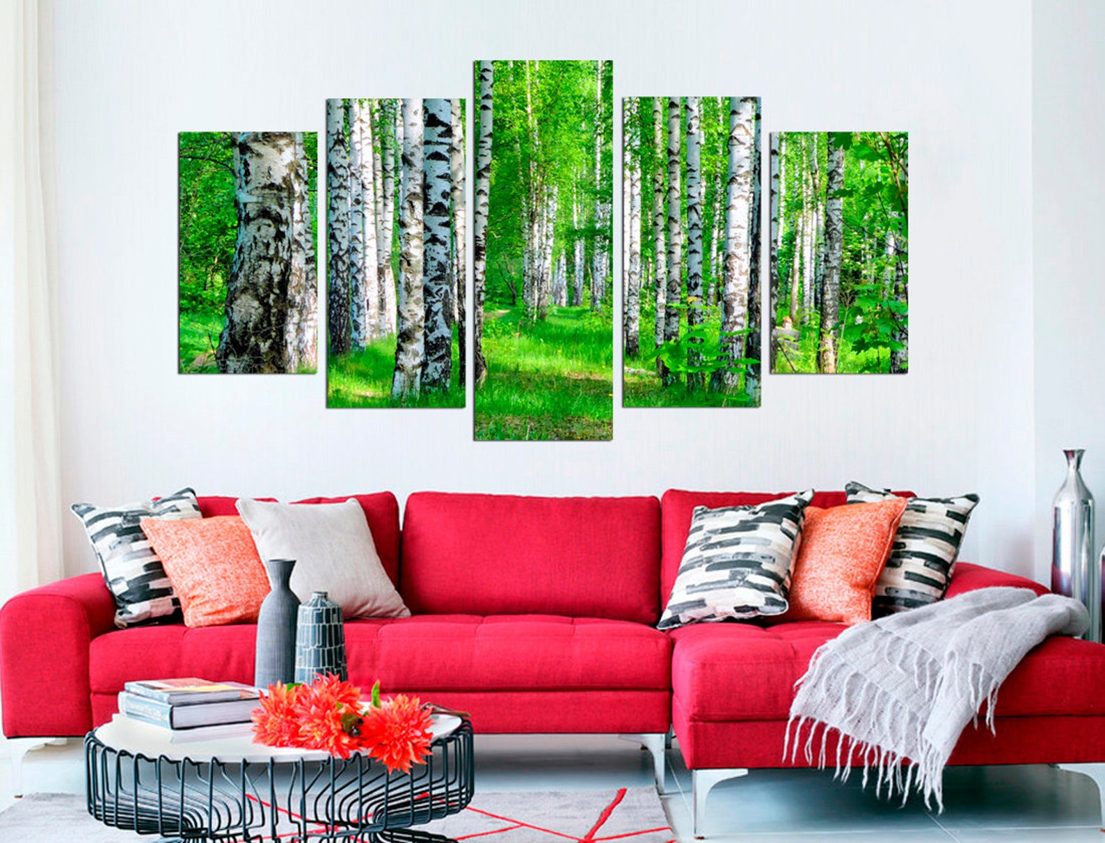Birch Grove Photo White Birch Trees Wall Art Nature Forest Wall