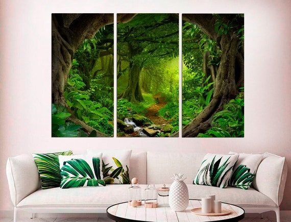 Fairy Tale Forest Jungle Trail, Deep Tropical Forest Home Decor, Magical  Forest Canvas, Green Forest Print Home Decor, Rainforest Tree Art - Etsy