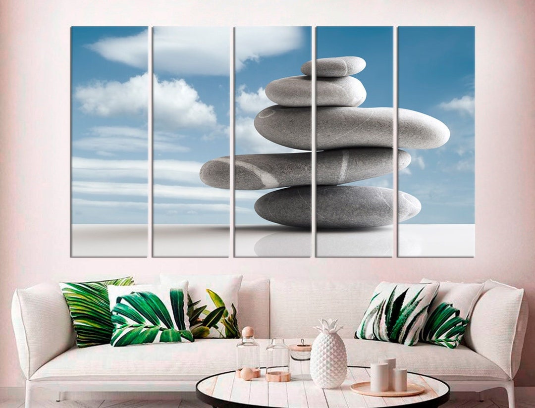 Spa Pictures Wall Decor Zen Stone Art Stackable Stone Beach Etsy