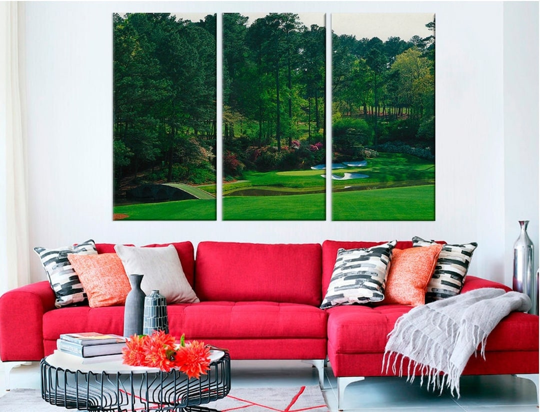 Masters Golf Wall Art , Golfing Course at Augusta National Golf Club