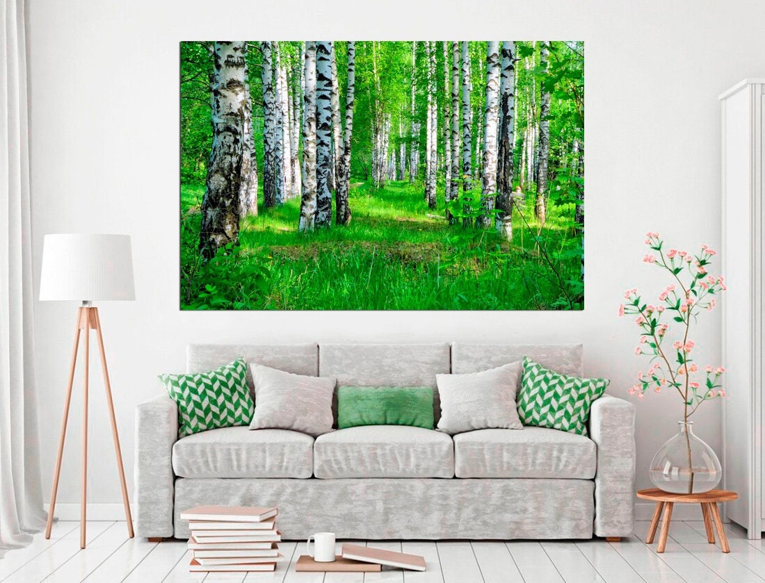 Birch Grove Photo White Birch Trees Wall Art Nature Forest Wall ...