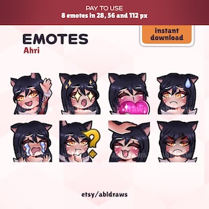 Ahri Emotes | League of Legends | Emotes for Twitch, Youtube and Discord!