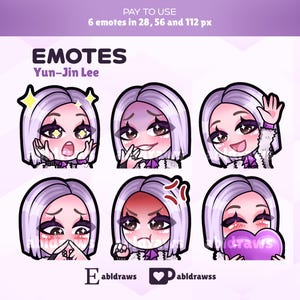 Yun-Jin Emotes | Dead by Daylight | Emotes for Twitch, Youtube and Discord!