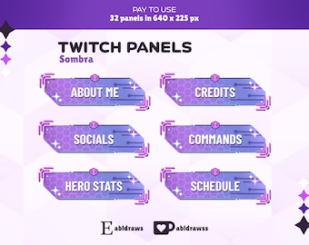 Sombra Twitch Panels | Overwatch | Sombra Panels for Twitch and Discord Streamers!