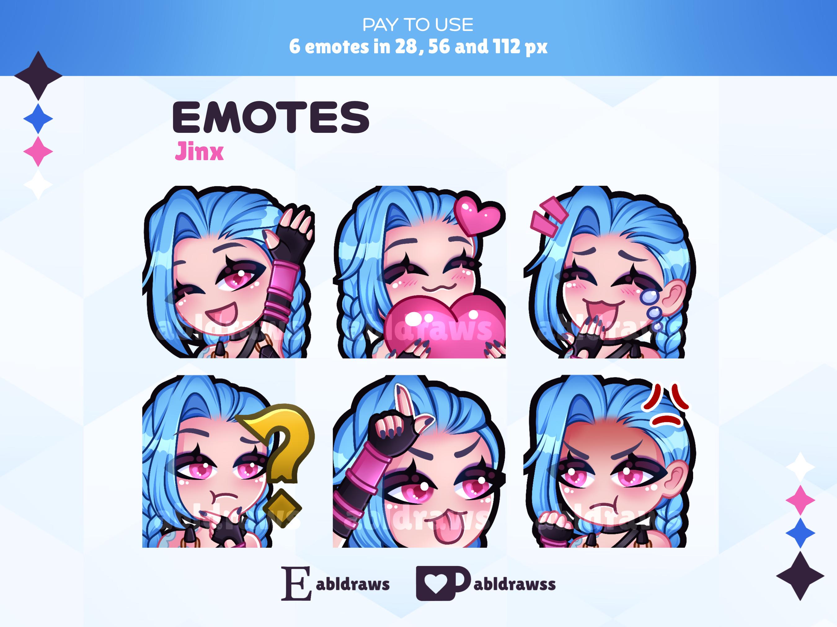League of legends jinx emotes - Etsy 日本