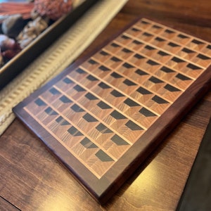 3D Waffle Pattern End Grain Cutting board