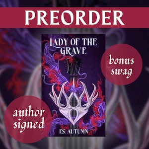 ZAMÓW W PRZEDSPRZEDAŻY Podpisane egzemplarze powieści z gatunku dark fantasy-romans Lady of the Grave, Książki z podpisami, Podpisany egzemplarz autora, Książka z gatunku dark fantasy romans