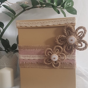 Urne mariage fait main personnalisé, boite aux enveloppes - mariage champêtre, romantique, minimaliste