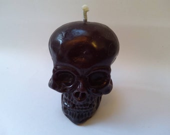 Black SKULL Candle 100% Natural Beeswax.  Fun item, gift for everyone.