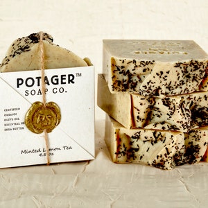 ALL NATURAL SOAP by Potager Pick Your Scent 4.5oz Bar of Cold Process Soap Made with Certified Organic Ingredients image 10