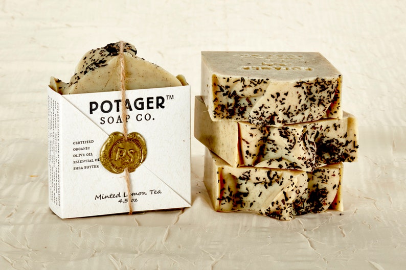 ALL NATURAL SOAP by Potager Pick Your Scent 4.5oz Bar of Cold Process Soap Made with Certified Organic Ingredients image 10