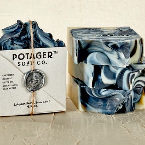 ALL NATURAL SOAP by Potager Pick Your Scent 4.5oz Bar of Cold Process Soap Made with Certified Organic Ingredients image 6