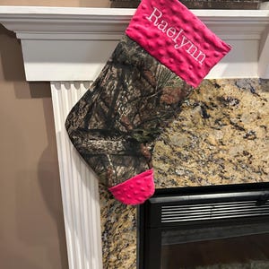 Mossy Oak Camo Christmas Stocking with Minky Trim image 11