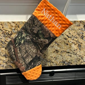Mossy Oak Camo Christmas Stocking with Minky Trim image 9