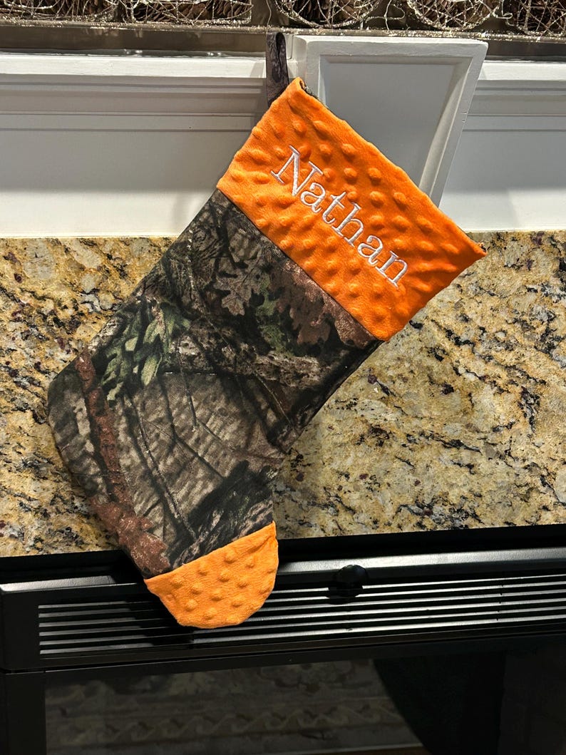 Mossy Oak Camo Christmas Stocking with Minky Trim image 9
