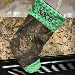 Mossy Oak Camo Christmas Stocking with Minky Trim image 12