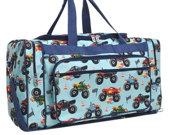 Monster Truck Vehicle Duffle Bag Luggage Monogramed Personalized or Plain NGIL Brand