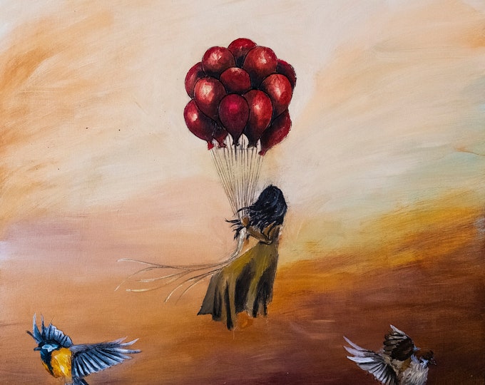 Balloons Of Freedom Original Art Print