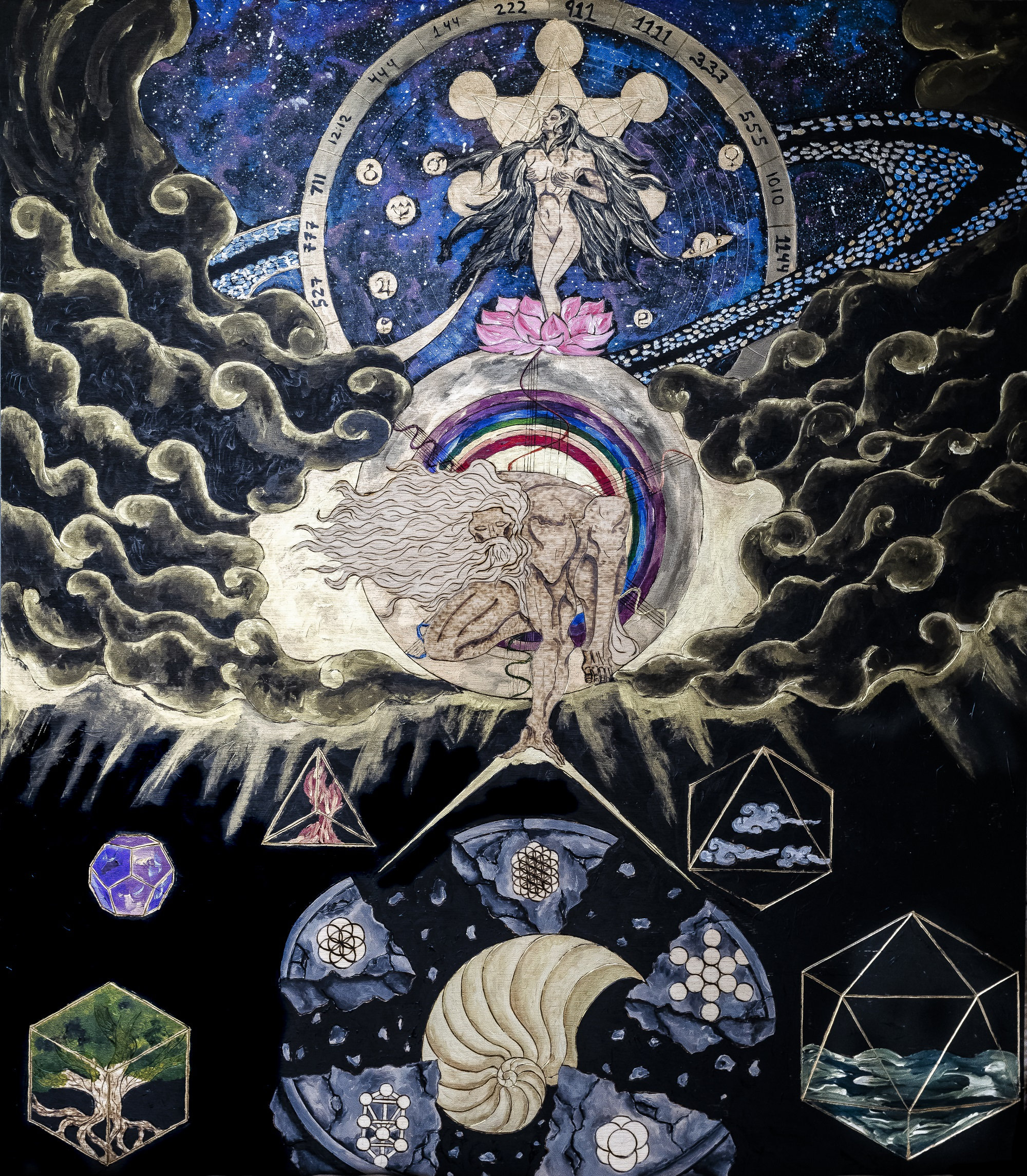 Divine Masculine/Feminine Creation Original Print (8 x 10 print with 11