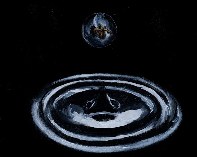 Meditative Water Drop/ Subconcious Original Art Print