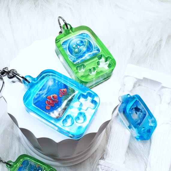 Frutiger Aero Dust Plug Phone Charm | Frutiger Aqua Mini Game Console Bag Charm