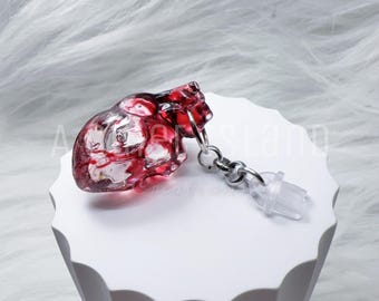 Anatomical Heart Dust Plug | 3D Bloody Heart Cardiac Anatomy Phone Charm Compatible with Kindle Ereader Charm