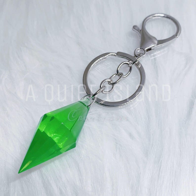 Plumbob Necklace | 3D Green Plumbob Earrings, Keychain, Bag Charm, Dust Plug Phone Charm Keychain