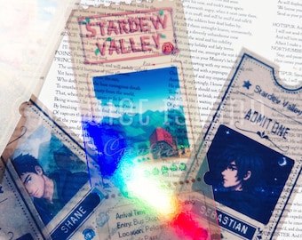 Stardew Valley Bookmark | Retro Ticket Translucent Bookmark for Readers Booklovers