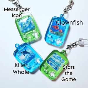 Frutiger Aero Dust Plug Phone Charm | Frutiger Aqua Mini Game Console Bag Charm image 3
