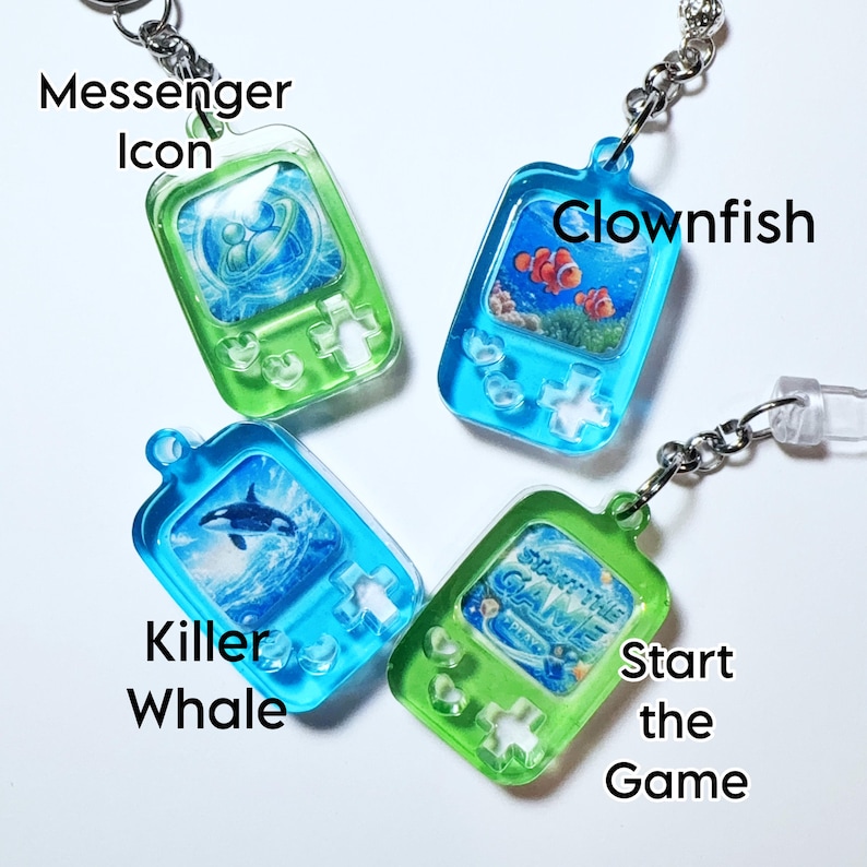 Frutiger Aero Dust Plug Phone Charm | Frutiger Aqua Mini Game Console Bag Charm image 3