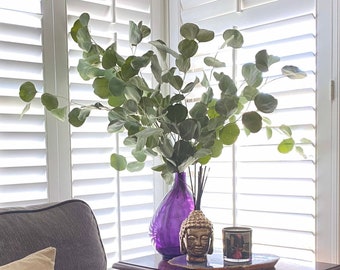 DRIED Eucalyptus Silver Dollar Bouquet | Eucalyptus Branches | Wedding, Bridal, Boho Decor Centerpiece, Tablescape | Forever Bouquet