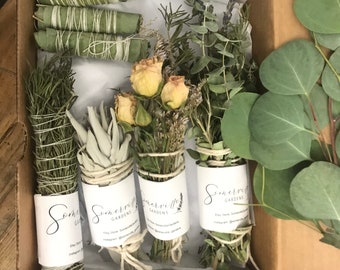 Kit di Smudge assortiti di SALVIA / Bacchetta / Luna Nuova, Incenso, Purificazione, Rituale