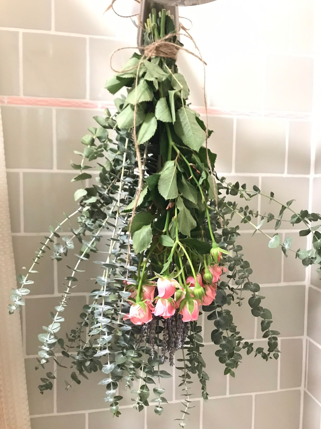 Roses + Eucalyptus + Lavender Shower Bouquet | Eucalyptus Bouquet ...