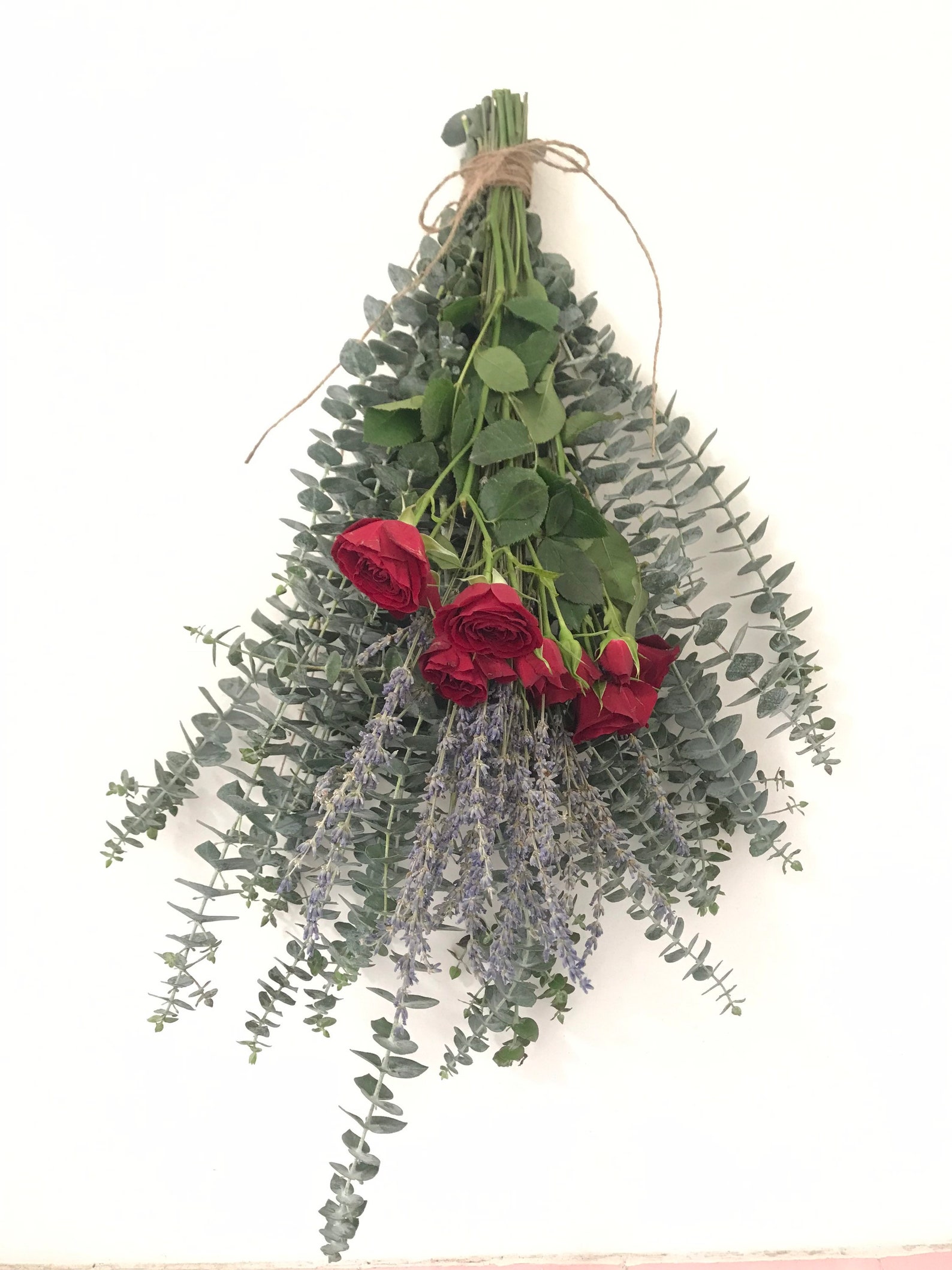 Eucalyptus Lavender Roses Shower Bunch Eucalyptus Bouquet - Etsy