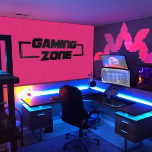 gaming setup  Gaming room setup, Gamer room decor, Gamer room