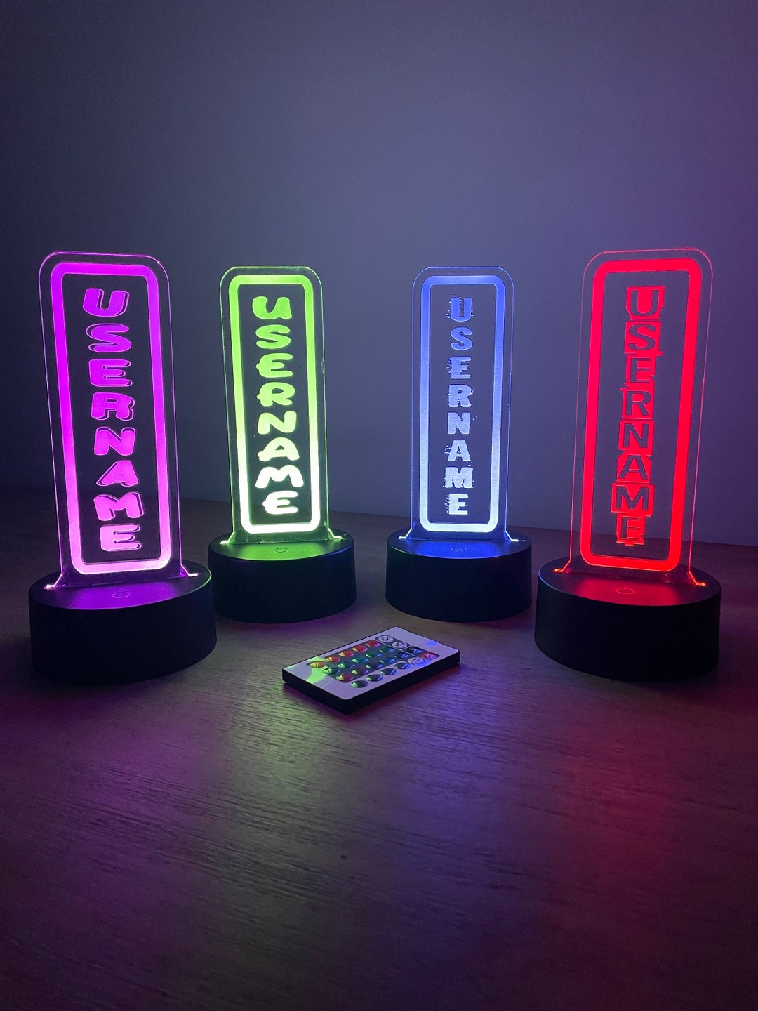 Personalised Gamer Tag Gamer Room Decor Streamer Light Etsy UK