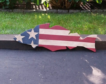 A "Proud Catch" Stars and Stripes Fish [Made to order]