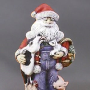 Gare Farm Santa Ceramic Bisque ready to paint # 2808