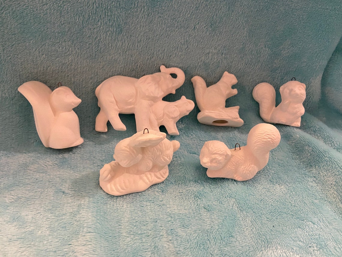 Ceramic bisque Christmas ornament set ready to paint Etsy
