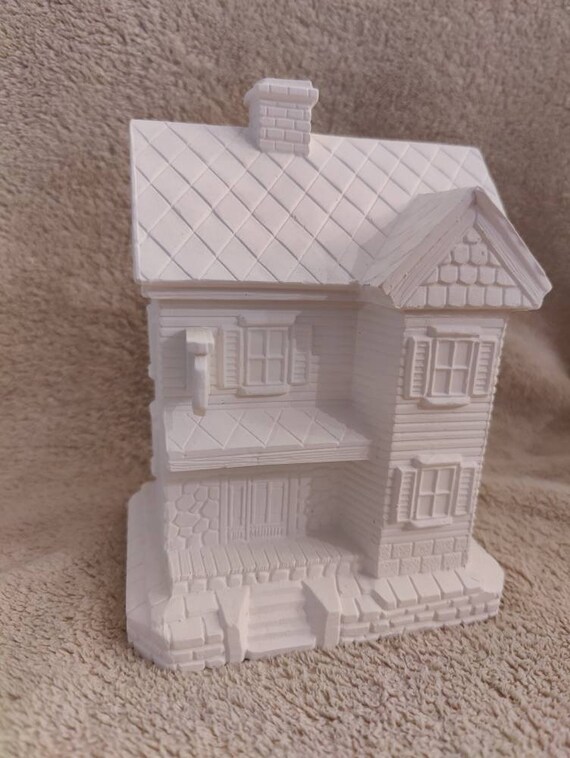 Ceramic bisque Christmas village doctors office  ready to paint