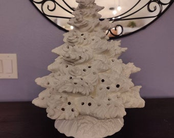 Ceramic bisque large  Christmas tree Frazier fir ready to paint