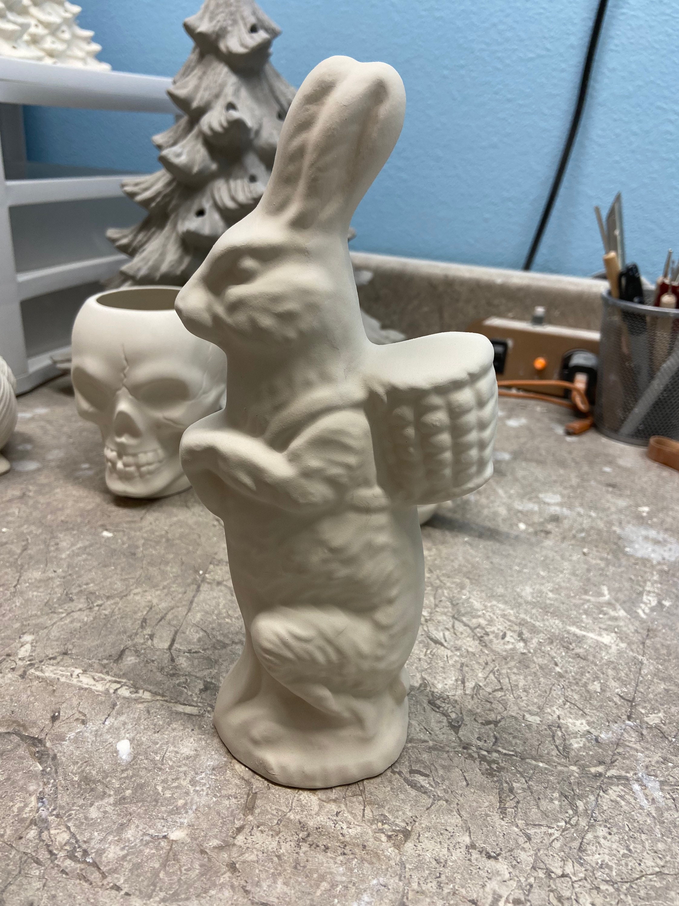 Ceramic Bisque Chocolate Bunny Ready to Paint Etsy