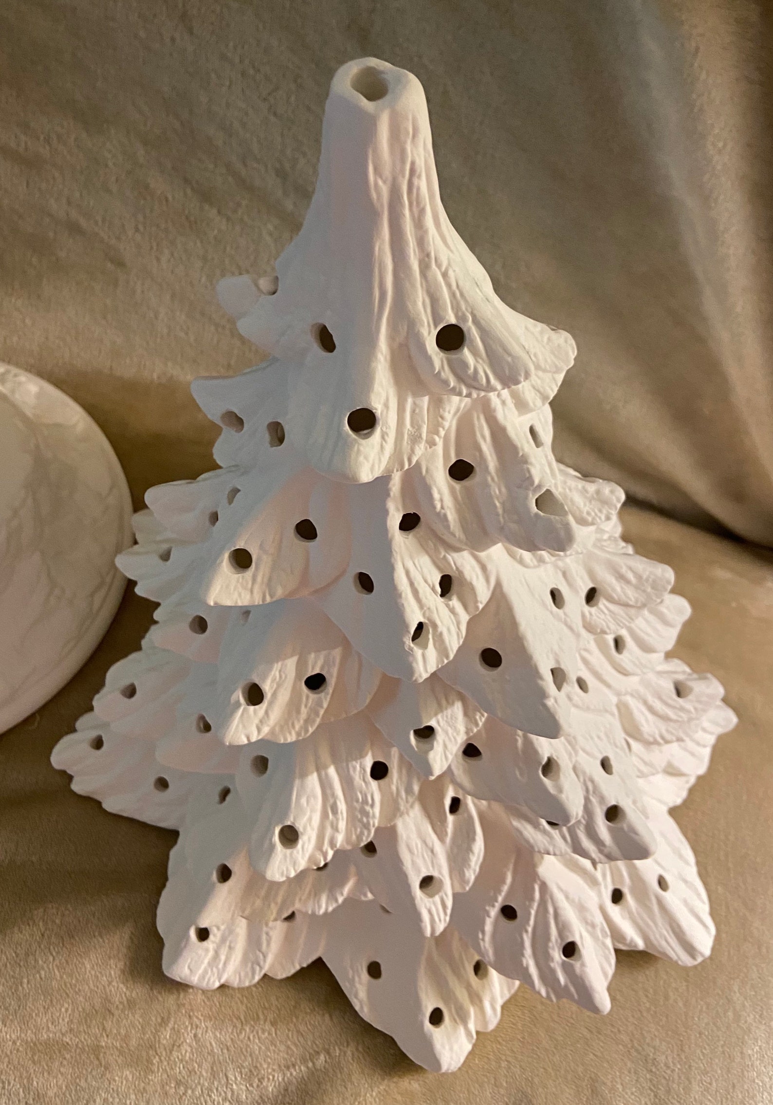 Ceramic bisque large Christmas tree ready to paint Etsy
