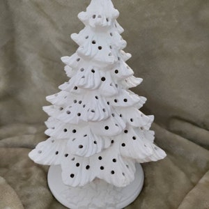 Ceramic bisque Christmas tree original style extra small ready to paint