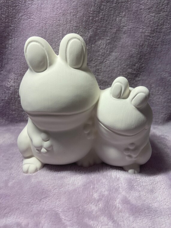 Frogs Ceramic Bisque Ready to Paint Etsy