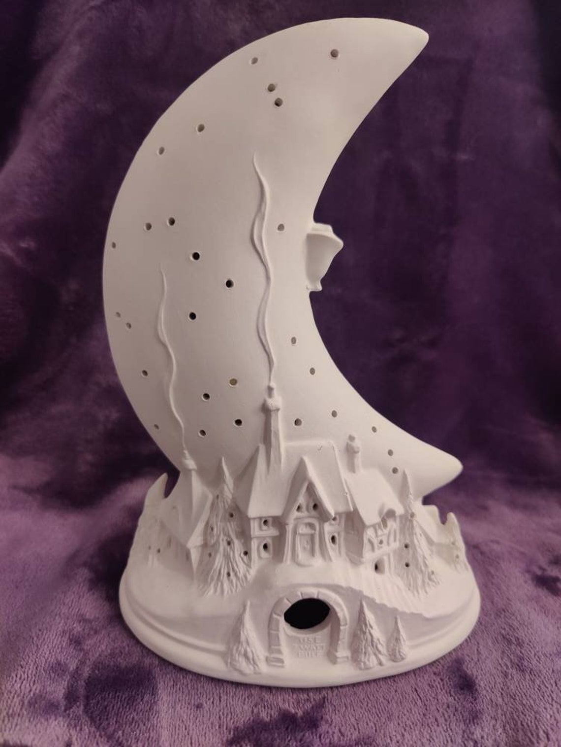 Ceramic Bisque Gare Moon Ready to Paint Etsy