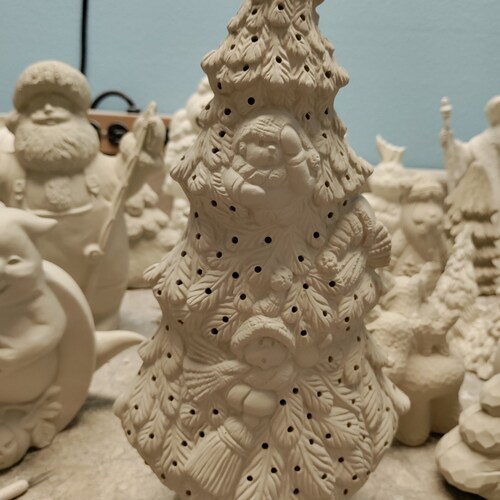 Ceramic Bisque Small Christmas Village Cottage Ready to Paint Etsy